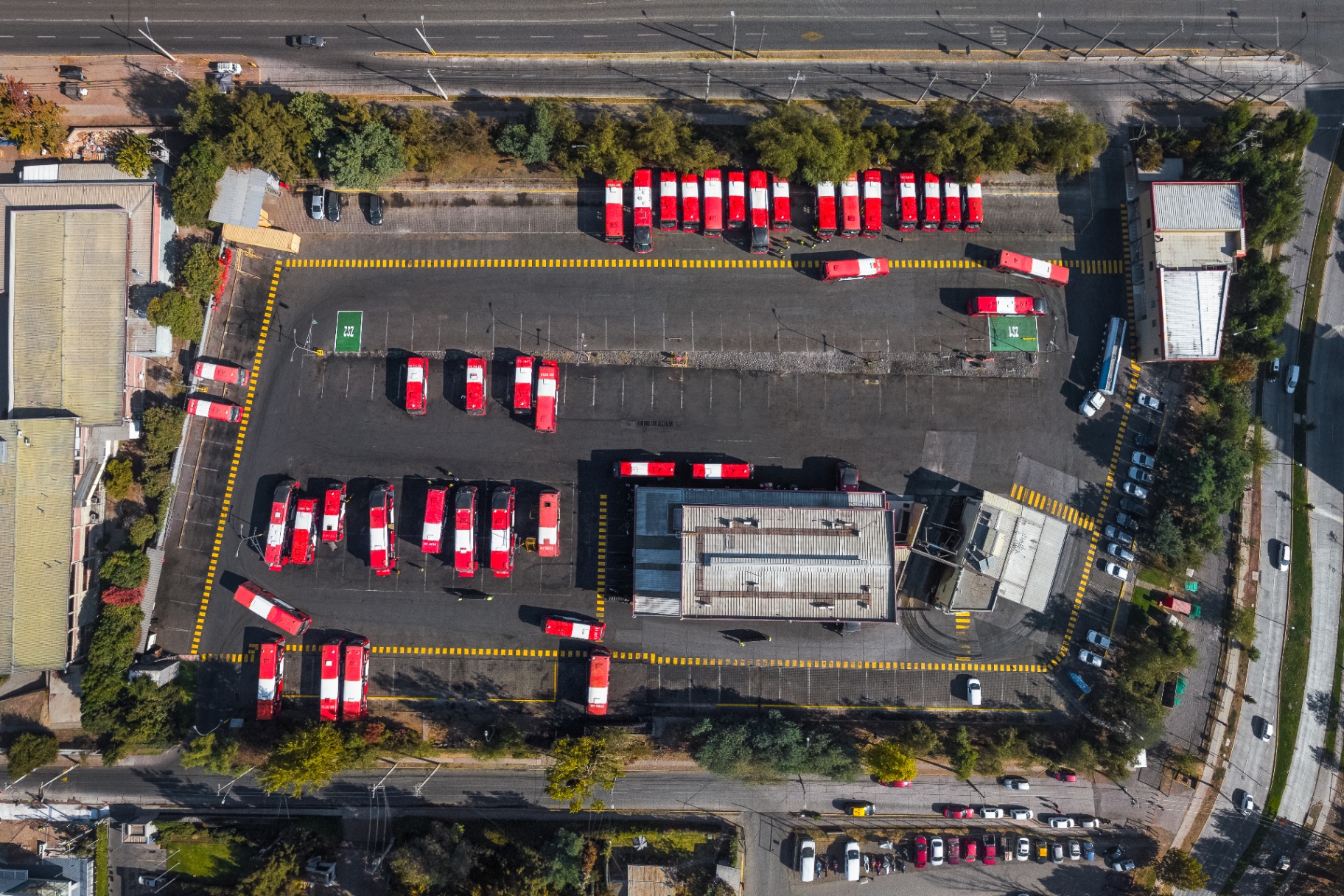 Vista aérea del terminal de buses RBU